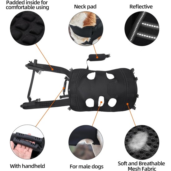 Large Dog Carrier, Dog Backpack, Pet Leg Support, Dog Harness, Dog Carrier for Elderly Dogs, Joint Injuries, Arthritis, Up and Down Stairs, Paralysis, XXXL for Large Dog Carrier, Dog Backpack, Pet Leg Support, Dog Harness, Dog Carrier for Elderly Dogs, Joint Injuries, Arthritis, Up and Down Stairs, Paralysis, XXXL for