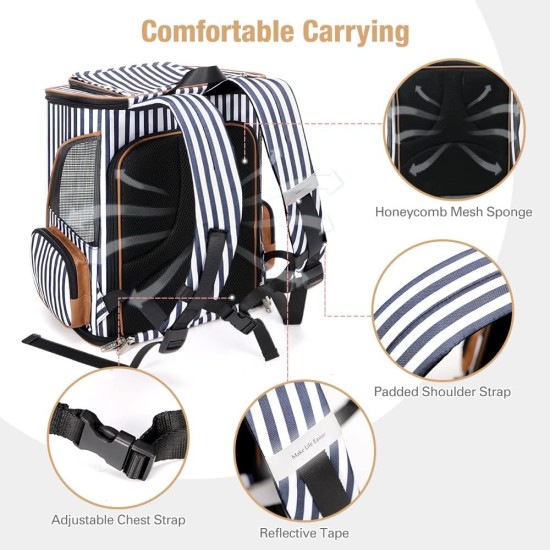 Lekereise Cat Backpack Expandable Pet Carrier Backpack for Small Cats and Dogs, Airline Approved, Foldable Dog Carrier Backpack with Inner Safety Leash, Grey Lekereise Cat Backpack Expandable Pet Carrier Backpack for Small Cats and Dogs, Airline Approved, Foldable Dog Carrier Backpack with Inner Safety Leash, Grey