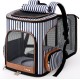 Lekereise Cat Backpack Expandable Pet Carrier Backpack for Small Cats and Dogs, Airline Approved, Foldable Dog Carrier Backpack with Inner Safety Leash, Grey Lekereise Cat Backpack Expandable Pet Carrier Backpack for Small Cats and Dogs, Airline Approved, Foldable Dog Carrier Backpack with Inner Safety Leash, Grey