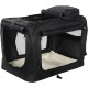 Lightweight Fabric Pet Carrier Crate with Fleece Mat and Food Bag - Large (70 x 52 x 52 cm), Black Lightweight Fabric Pet Carrier Crate with Fleece Mat and Food Bag - Large (70 x 52 x 52 cm), Black