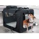 Lightweight Fabric Pet Carrier Crate with Fleece Mat and Food Bag - Large (70 x 52 x 52 cm), Black Lightweight Fabric Pet Carrier Crate with Fleece Mat and Food Bag - Large (70 x 52 x 52 cm), Black