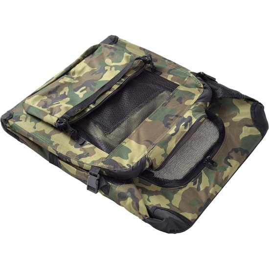 Lightweight Fabric Pet Carrier Crate with Fleece Mat and Food Bag - Large (70 x 52 x 52 cm), Black Lightweight Fabric Pet Carrier Crate with Fleece Mat and Food Bag - Large (70 x 52 x 52 cm), Black