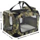 Lightweight Fabric Pet Carrier Crate with Fleece Mat and Food Bag - Large (70 x 52 x 52 cm), Black Lightweight Fabric Pet Carrier Crate with Fleece Mat and Food Bag - Large (70 x 52 x 52 cm), Black