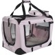 Lightweight Fabric Pet Carrier Crate with Fleece Mat and Food Bag - Large (70 x 52 x 52 cm), Black Lightweight Fabric Pet Carrier Crate with Fleece Mat and Food Bag - Large (70 x 52 x 52 cm), Black