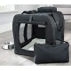 Lightweight Fabric Pet Carrier Crate with Fleece Mat and Food Bag - Large (70 x 52 x 52 cm), Black Lightweight Fabric Pet Carrier Crate with Fleece Mat and Food Bag - Large (70 x 52 x 52 cm), Black
