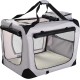 Lightweight Fabric Pet Carrier Crate with Fleece Mat and Food Bag - Large (70 x 52 x 52 cm), Black Lightweight Fabric Pet Carrier Crate with Fleece Mat and Food Bag - Large (70 x 52 x 52 cm), Black
