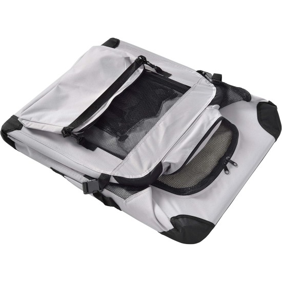 Lightweight Fabric Pet Carrier Crate with Fleece Mat and Food Bag - Large (70 x 52 x 52 cm), Black Lightweight Fabric Pet Carrier Crate with Fleece Mat and Food Bag - Large (70 x 52 x 52 cm), Black