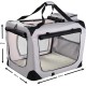 Lightweight Fabric Pet Carrier Crate with Fleece Mat and Food Bag - Large (70 x 52 x 52 cm), Black Lightweight Fabric Pet Carrier Crate with Fleece Mat and Food Bag - Large (70 x 52 x 52 cm), Black