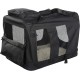 Lightweight Fabric Pet Carrier Crate with Fleece Mat and Food Bag - Large (70 x 52 x 52 cm), Black Lightweight Fabric Pet Carrier Crate with Fleece Mat and Food Bag - Large (70 x 52 x 52 cm), Black