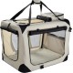 Lightweight Fabric Pet Carrier Crate with Fleece Mat and Food Bag - Large (70 x 52 x 52 cm), Black Lightweight Fabric Pet Carrier Crate with Fleece Mat and Food Bag - Large (70 x 52 x 52 cm), Black