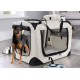 Lightweight Fabric Pet Carrier Crate with Fleece Mat and Food Bag - Large (70 x 52 x 52 cm), Black Lightweight Fabric Pet Carrier Crate with Fleece Mat and Food Bag - Large (70 x 52 x 52 cm), Black