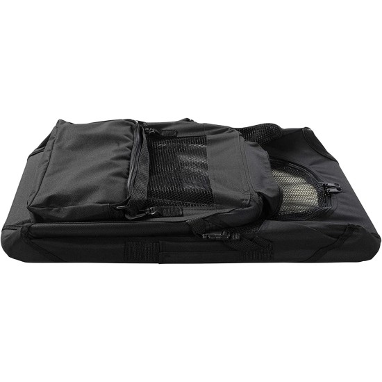 Lightweight Fabric Pet Carrier Crate with Fleece Mat and Food Bag - Large (70 x 52 x 52 cm), Black Lightweight Fabric Pet Carrier Crate with Fleece Mat and Food Bag - Large (70 x 52 x 52 cm), Black