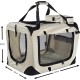 Lightweight Fabric Pet Carrier Crate with Fleece Mat and Food Bag - Large (70 x 52 x 52 cm), Black Lightweight Fabric Pet Carrier Crate with Fleece Mat and Food Bag - Large (70 x 52 x 52 cm), Black