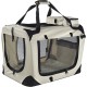 Lightweight Fabric Pet Carrier Crate with Fleece Mat and Food Bag - Large (70 x 52 x 52 cm), Black Lightweight Fabric Pet Carrier Crate with Fleece Mat and Food Bag - Large (70 x 52 x 52 cm), Black
