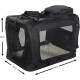 Lightweight Fabric Pet Carrier Crate with Fleece Mat and Food Bag - Large (70 x 52 x 52 cm), Black Lightweight Fabric Pet Carrier Crate with Fleece Mat and Food Bag - Large (70 x 52 x 52 cm), Black