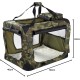 Lightweight Fabric Pet Carrier Crate with Fleece Mat and Food Bag - Large (70 x 52 x 52 cm), Black Lightweight Fabric Pet Carrier Crate with Fleece Mat and Food Bag - Large (70 x 52 x 52 cm), Black