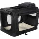 Lightweight Fabric Pet Carrier Crate with Fleece Mat and Food Bag - Large (70 x 52 x 52 cm), Black Lightweight Fabric Pet Carrier Crate with Fleece Mat and Food Bag - Large (70 x 52 x 52 cm), Black