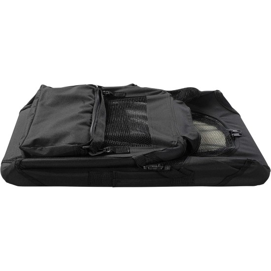 Lightweight Fabric Pet Carrier Crate with Fleece Mat and Food Bag - Large (70 x 52 x 52 cm), Black Lightweight Fabric Pet Carrier Crate with Fleece Mat and Food Bag - Large (70 x 52 x 52 cm), Black