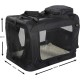 Lightweight Fabric Pet Carrier Crate with Fleece Mat and Food Bag - Large (70 x 52 x 52 cm), Black Lightweight Fabric Pet Carrier Crate with Fleece Mat and Food Bag - Large (70 x 52 x 52 cm), Black