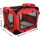 Lightweight Fabric Pet Carrier Crate with Fleece Mat and Food Bag - Large (70 x 52 x 52 cm), Black Lightweight Fabric Pet Carrier Crate with Fleece Mat and Food Bag - Large (70 x 52 x 52 cm), Black