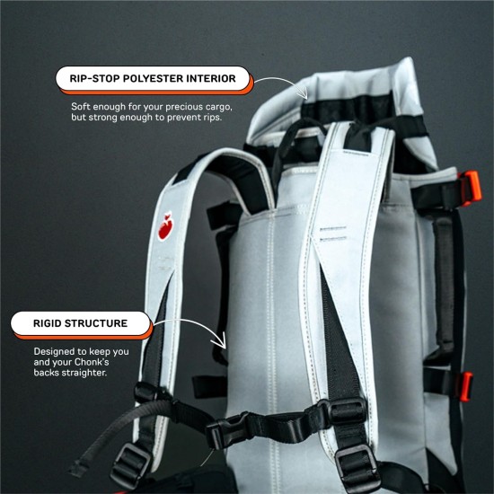 Little Chonk The Maxine One Dog Backpack - Front Safe and Comfortable Chonkcrete Grey Little Chonk The Maxine One Dog Backpack - Front Safe and Comfortable Chonkcrete Grey