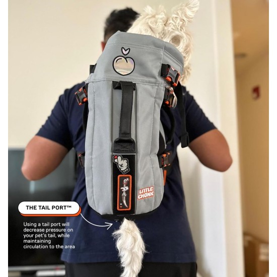 Little Chonk The Maxine One Dog Backpack - Front Safe and Comfortable Chonkcrete Grey Little Chonk The Maxine One Dog Backpack - Front Safe and Comfortable Chonkcrete Grey