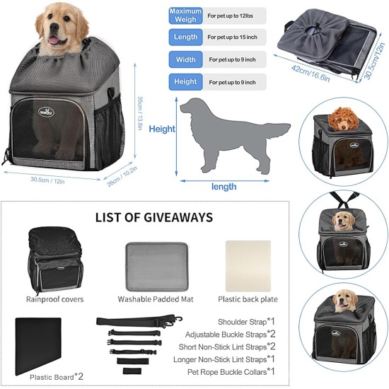 Lixada Pet Bicycle Bag for Dogs Cats Dog Bicycle Basket Carrier Foldable Removable with Breathable Mesh Window Foldable for Small Medium Dogs and Cats Lixada Pet Bicycle Bag for Dogs Cats Dog Bicycle Basket Carrier Foldable Removable with Breathable Mesh Window Foldable for Small Medium Dogs and Cats