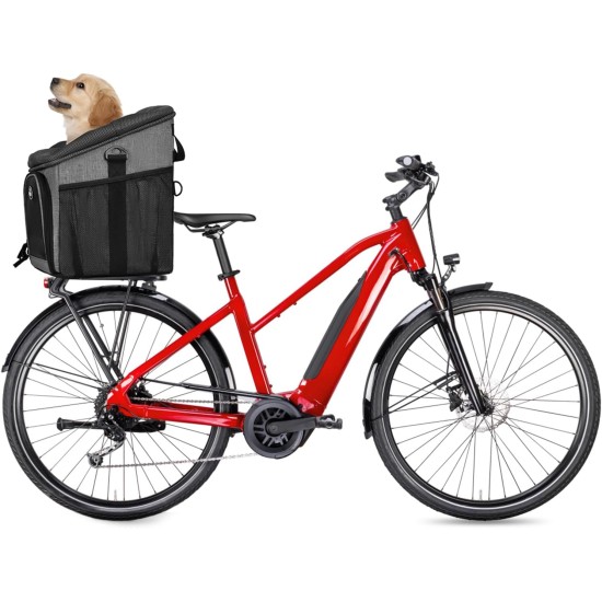 Lixada Pet Bicycle Bag for Dogs Cats Dog Bicycle Basket Carrier Foldable Removable with Breathable Mesh Window Foldable for Small Medium Dogs and Cats Lixada Pet Bicycle Bag for Dogs Cats Dog Bicycle Basket Carrier Foldable Removable with Breathable Mesh Window Foldable for Small Medium Dogs and Cats