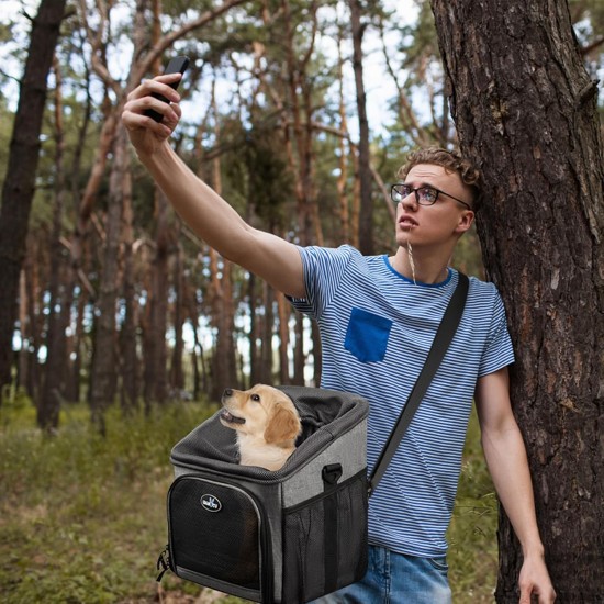 Lixada Pet Bicycle Bag for Dogs Cats Dog Bicycle Basket Carrier Foldable Removable with Breathable Mesh Window Foldable for Small Medium Dogs and Cats Lixada Pet Bicycle Bag for Dogs Cats Dog Bicycle Basket Carrier Foldable Removable with Breathable Mesh Window Foldable for Small Medium Dogs and Cats