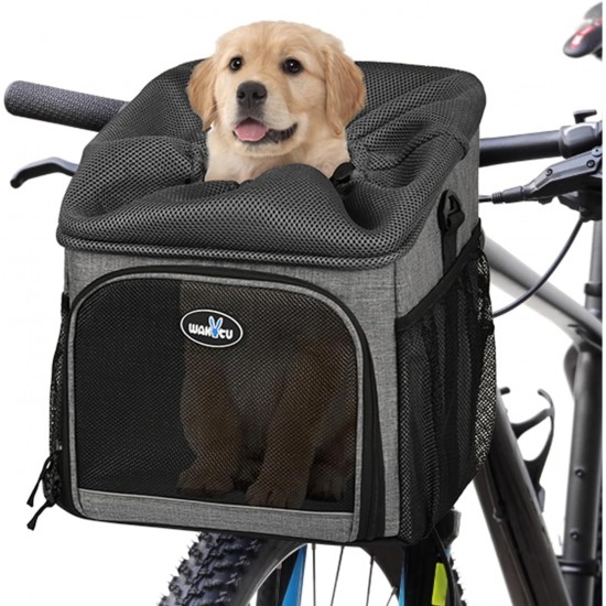 Lixada Pet Bicycle Bag for Dogs Cats Dog Bicycle Basket Carrier Foldable Removable with Breathable Mesh Window Foldable for Small Medium Dogs and Cats Lixada Pet Bicycle Bag for Dogs Cats Dog Bicycle Basket Carrier Foldable Removable with Breathable Mesh Window Foldable for Small Medium Dogs and Cats