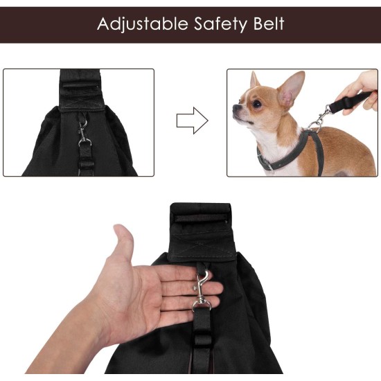 Lukovee Pet Carrier Sling Hands-Free Adjustable Padded Strap Carrier Bag Breathable Cotton Shoulder Bag Front Pocket Seat Belt for Small Dogs Cats Puppies Lukovee Pet Carrier Sling Hands-Free Adjustable Padded Strap Carrier Bag Breathable Cotton Shoulder Bag Front Pocket Seat Belt for Small Dogs Cats Puppies