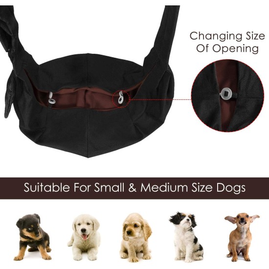 Lukovee Pet Carrier Sling Hands-Free Adjustable Padded Strap Carrier Bag Breathable Cotton Shoulder Bag Front Pocket Seat Belt for Small Dogs Cats Puppies Lukovee Pet Carrier Sling Hands-Free Adjustable Padded Strap Carrier Bag Breathable Cotton Shoulder Bag Front Pocket Seat Belt for Small Dogs Cats Puppies