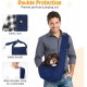 Lyneun 6 kg Dog Carry Bag, Portable Adjustable Dog Carrier Towel, Hands-Free Dog Bag, Breathable Transport Bag for Outdoor Walking Activities and Excursions (Navy Blue) Lyneun 6 kg Dog Carry Bag, Portable Adjustable Dog Carrier Towel, Hands-Free Dog Bag, Breathable Transport Bag for Outdoor Walking Activities and Excursions (Navy Blue)