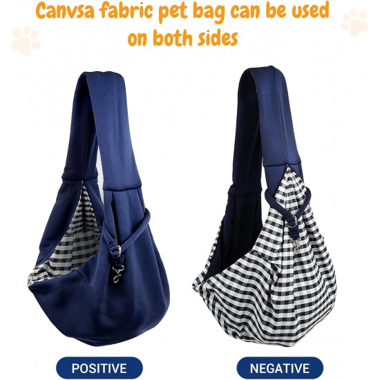 Lyneun 6 kg Dog Carry Bag, Portable Adjustable Dog Carrier Towel, Hands-Free Dog Bag, Breathable Transport Bag for Outdoor Walking Activities and Excursions (Navy Blue) Lyneun 6 kg Dog Carry Bag, Portable Adjustable Dog Carrier Towel, Hands-Free Dog Bag, Breathable Transport Bag for Outdoor Walking Activities and Excursions (Navy Blue)