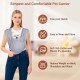 Lyneun Dog Carrier Bag, Soft Hands-Free Dog Bag, Sling for Dogs, Front Package with Adjustable Strap, Flexible Dog Sling for Dogs, Cats (Grey) Lyneun Dog Carrier Bag, Soft Hands-Free Dog Bag, Sling for Dogs, Front Package with Adjustable Strap, Flexible Dog Sling for Dogs, Cats (Grey)