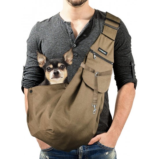 Lyneun Dog Carrier Bag for Pets, Adjustable Shoulder Bag, Transport Bag for Pets, Breathable Transport Bag for Cats and Dogs, Suitable for Walking and Outdoor Activities and Excursions Lyneun Dog Carrier Bag for Pets, Adjustable Shoulder Bag, Transport Bag for Pets, Breathable Transport Bag for Cats and Dogs, Suitable for Walking and Outdoor Activities and Excursions