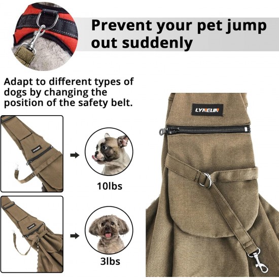 Lyneun Dog Carrier Bag for Pets, Adjustable Shoulder Bag, Transport Bag for Pets, Breathable Transport Bag for Cats and Dogs, Suitable for Walking and Outdoor Activities and Excursions Lyneun Dog Carrier Bag for Pets, Adjustable Shoulder Bag, Transport Bag for Pets, Breathable Transport Bag for Cats and Dogs, Suitable for Walking and Outdoor Activities and Excursions