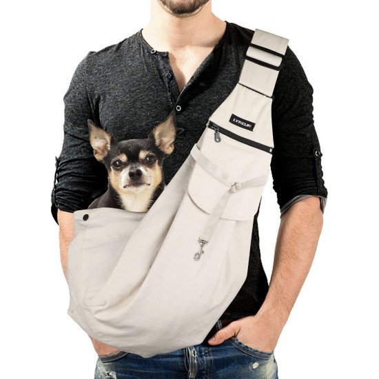 Lyneun Dog Carrier Bag for Pets, Adjustable Shoulder Bag, Transport Bag for Pets, Breathable Transport Bag for Cats and Dogs, Suitable for Walking and Outdoor Activities and Excursions Lyneun Dog Carrier Bag for Pets, Adjustable Shoulder Bag, Transport Bag for Pets, Breathable Transport Bag for Cats and Dogs, Suitable for Walking and Outdoor Activities and Excursions