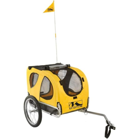 M Wave Pet Bicycle Trailer - Yellow M Wave Pet Bicycle Trailer - Yellow