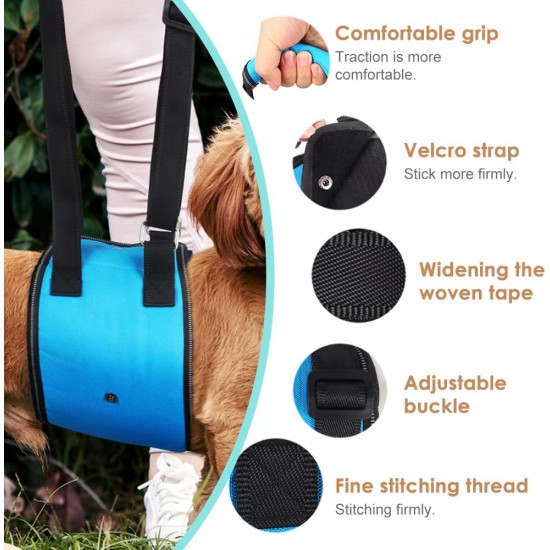 MHwan Dog Carrier Dog Friendly Blue Design with Adjustable Carry Strap Dog that Provides Secure Hold for Disabled and Older Dogs When Walking, Stair Aid for Dogs MHwan Dog Carrier Dog Friendly Blue Design with Adjustable Carry Strap Dog that Provides Secure Hold for Disabled and Older Dogs When Walking, Stair Aid for Dogs