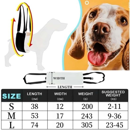 MHwan Dog Carrying Aid for Walking, Improved Design of Portable Buckle on the Back, High-Quality Waterproof and Dirt-Repellent PU Leather and Fluffy Soft Material (M) MHwan Dog Carrying Aid for Walking, Improved Design of Portable Buckle on the Back, High-Quality Waterproof and Dirt-Repellent PU Leather and Fluffy Soft Material (M)