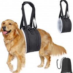 MHwan Dog Carrying Aid for Walking, Improved Design of Portable Buckle on the Back, High-Quality Waterproof and Dirt-Repellent PU Leather and Fluffy Soft Material (M) MHwan Dog Carrying Aid for Walking, Improved Design of Portable Buckle on the Back, High-Quality Waterproof and Dirt-Repellent PU Leather and Fluffy Soft Material (M)