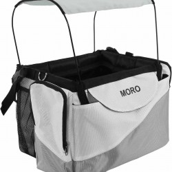 MORO Pet Bicycle Basket for Dogs, Puppies, Cats, Outdoor Travel Bag, Dog Kennel with Sun Protection MORO Pet Bicycle Basket for Dogs, Puppies, Cats, Outdoor Travel Bag, Dog Kennel with Sun Protection