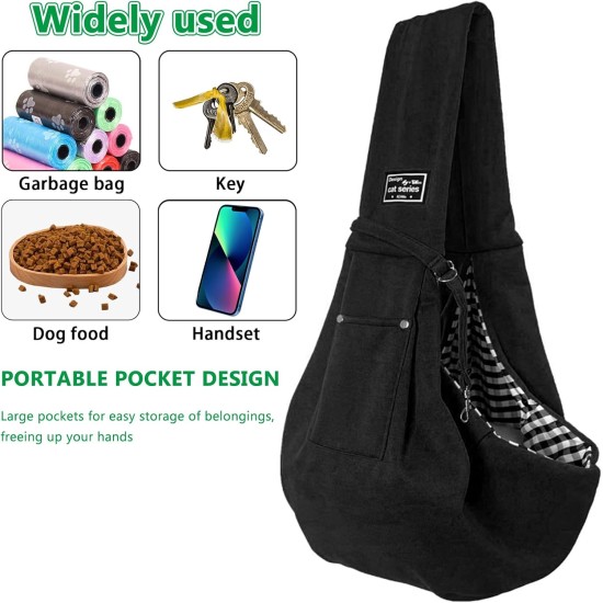 Meyagot Dog Carrier Bag, Dog Carrier Sling Dog Transport Bag Sling Dog Sling Cat Sling Carry Bag Shoulder Bag up to 5 kg with 2 Bin Liners for Pets Small Dog Cat Meyagot Dog Carrier Bag, Dog Carrier Sling Dog Transport Bag Sling Dog Sling Cat Sling Carry Bag Shoulder Bag up to 5 kg with 2 Bin Liners for Pets Small Dog Cat