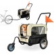 Mobiclinic®, Dog Trailer for Bicycle + Dog Pram, 2-in-1, Up to 40 kg, Waterproof Cover, 123 x 67 x 100 cm, Reflectors & Flag, 600D Oxford, for Small and Medium Dogs Mobiclinic®, Dog Trailer for Bicycle + Dog Pram, 2-in-1, Up to 40 kg, Waterproof Cover, 123 x 67 x 100 cm, Reflectors & Flag, 600D Oxford, for Small and Medium Dogs
