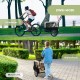 Mobiclinic®, Dog Trailer for Bicycle + Dog Pram, 2-in-1, Up to 40 kg, Waterproof Cover, 123 x 67 x 100 cm, Reflectors & Flag, 600D Oxford, for Small and Medium Dogs Mobiclinic®, Dog Trailer for Bicycle + Dog Pram, 2-in-1, Up to 40 kg, Waterproof Cover, 123 x 67 x 100 cm, Reflectors & Flag, 600D Oxford, for Small and Medium Dogs