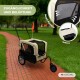 Mobiclinic®, Dog Trailer for Bicycle + Dog Pram, 2-in-1, Up to 40 kg, Waterproof Cover, 123 x 67 x 100 cm, Reflectors & Flag, 600D Oxford, for Small and Medium Dogs Mobiclinic®, Dog Trailer for Bicycle + Dog Pram, 2-in-1, Up to 40 kg, Waterproof Cover, 123 x 67 x 100 cm, Reflectors & Flag, 600D Oxford, for Small and Medium Dogs