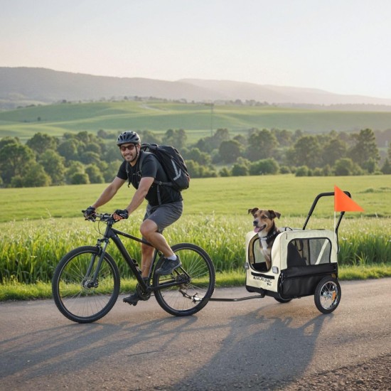 Mobiclinic®, Hundeanhänger für Fahrrad + Hundewagen, 2 in 1, Bis 40 kg, wasserdichte Abdeckung, 123x67x100 cm, Reflektoren & Fahne, 600D Oxford, Für Kleine und Mittelgroße Hunde Mobiclinic®, Hundeanhänger für Fahrrad + Hundewagen, 2 in 1, Bis 40 kg, wasserdichte Abdeckung, 123x67x100 cm, Reflektoren & Fahne, 600D Oxford, Für Kleine und Mittelgroße Hunde