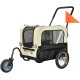 Mobiclinic®, Hundeanhänger für Fahrrad + Hundewagen, 2 in 1, Bis 40 kg, wasserdichte Abdeckung, 123x67x100 cm, Reflektoren & Fahne, 600D Oxford, Für Kleine und Mittelgroße Hunde
