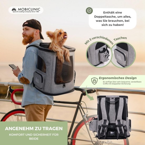 Mobiclinic® Pets Pet Backpack, Thor, Foldable, Mesh Window, Accessory Pockets, Multi-Access, Double Handle, European Brand, Adjustable, 30 x 25 x 40 cm, Carry Bag for Cats and Dogs Mobiclinic® Pets Pet Backpack, Thor, Foldable, Mesh Window, Accessory Pockets, Multi-Access, Double Handle, European Brand, Adjustable, 30 x 25 x 40 cm, Carry Bag for Cats and Dogs